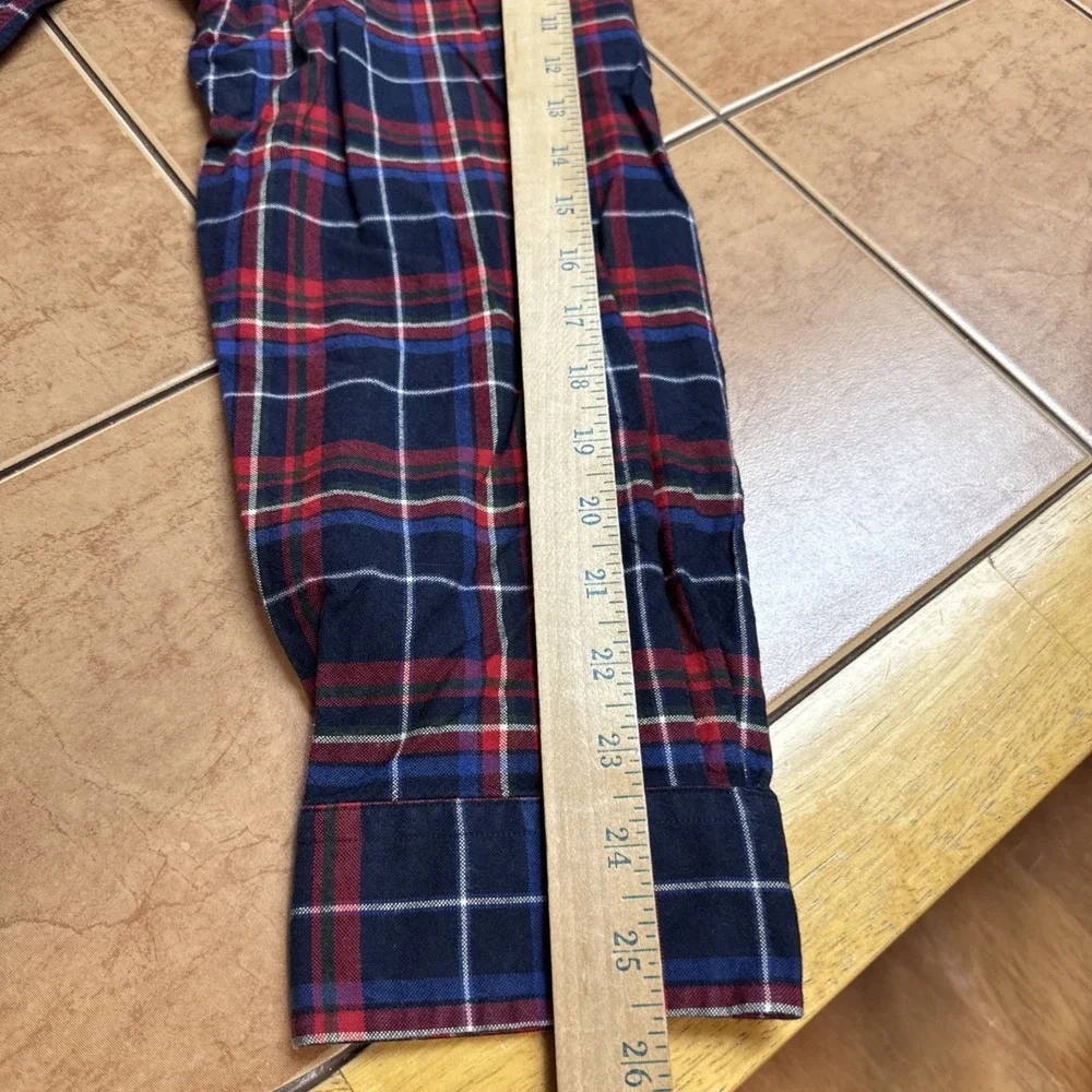 Polo Ralph Lauren Mens XXL Classic Fit Red Blue Plaid Cotton Flannel Button Down